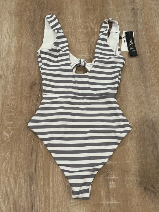 NWT! Striped One-Piece Swimsuit - Picture 3 of 4